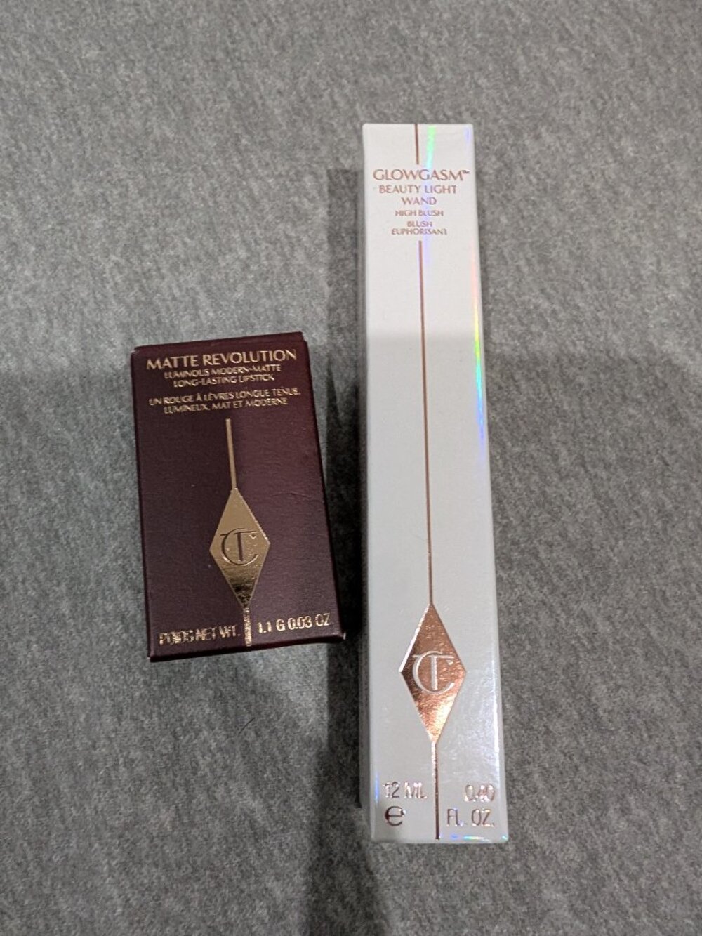 Charlotte Tilbury duo blush lipstick glowgasm high blush